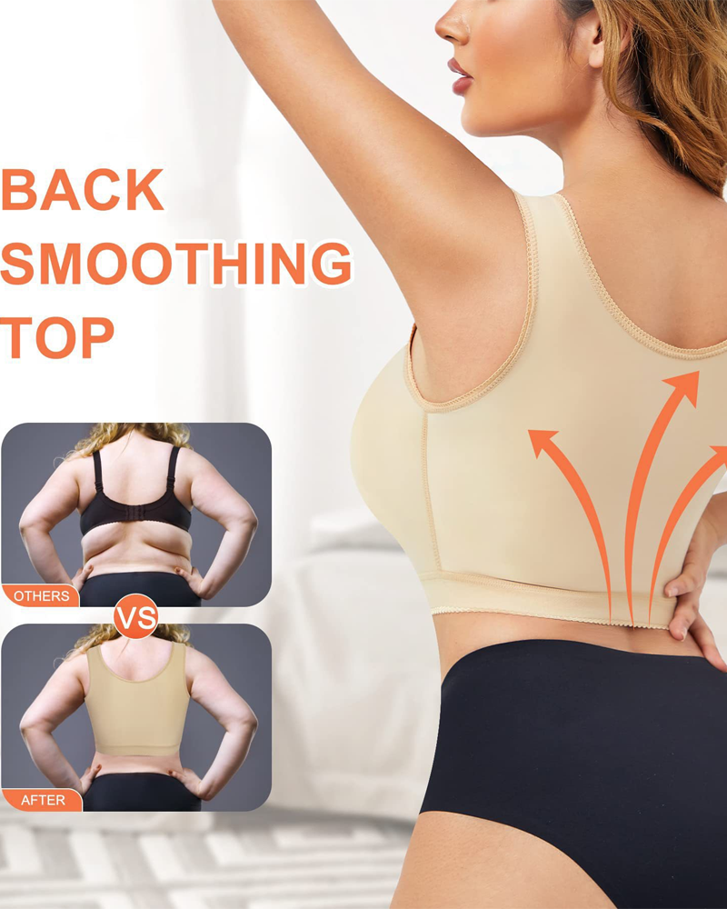 Shapewear Post-Operative Underwear Bra Straps Adjustable Zipper Design Shapewear Post-Operative Underwear