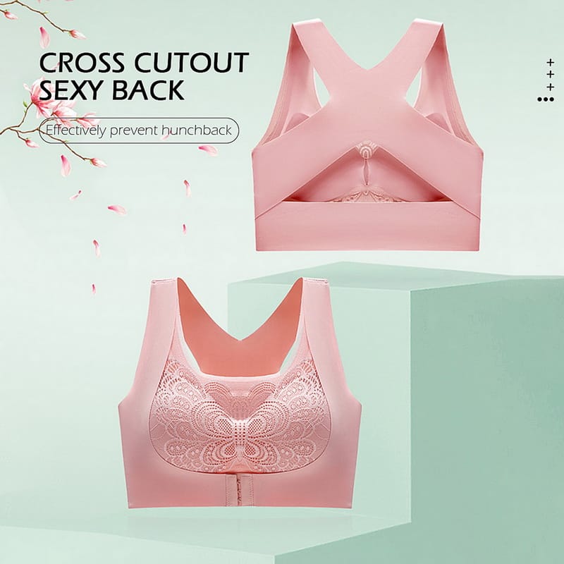Butterfly wings High Quality Too Soft & Comfortable Push Up Removable Padded full Back Support Sports Bra