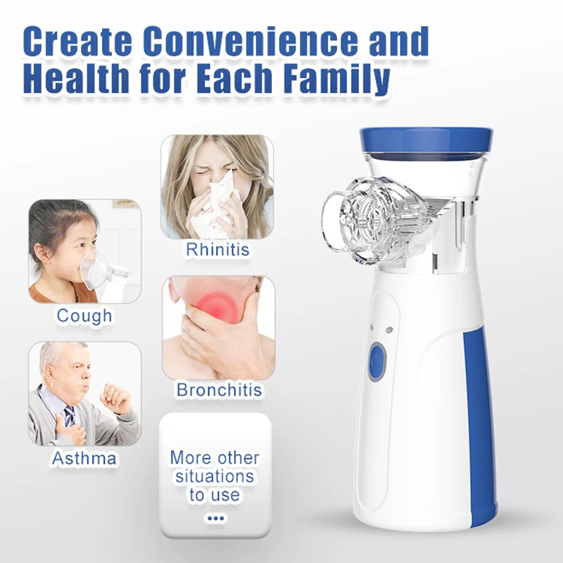 Compact Inhaler Nebulizer Machine For Kids And Adults
