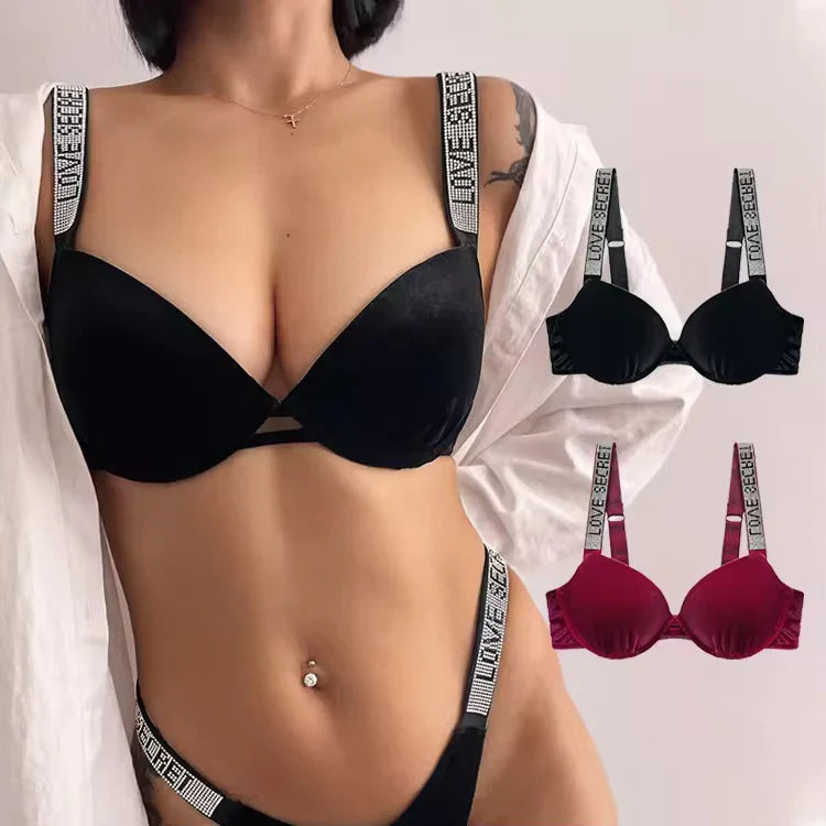 Intimate Bra Underwear Set Love Secret Velvet Appearance Soft Appealing