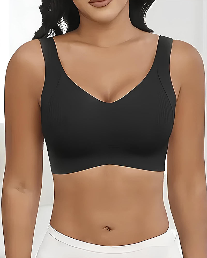 Solid Color Four Rows Adjustable Wireless Women's Bra